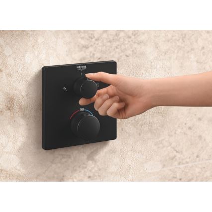 GROHE 348822430 - Doucheset PRECISION 250 × 250 mm zwart