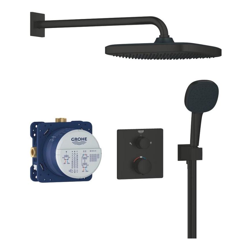 GROHE 348822430 - PRECISION doucheset 250 × 250 mm zwart