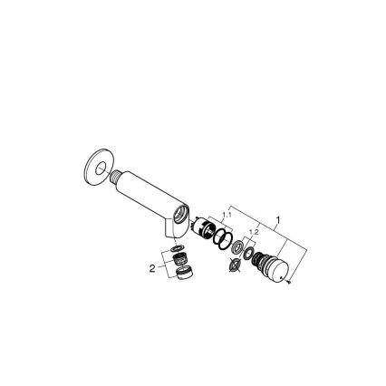 GROHE 36266000 - Zelfsluitend wandventiel EUROECO COSMOPOLITAN T DN 15 chroom