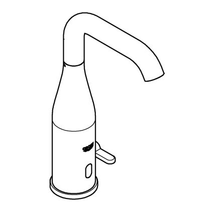 GROHE 36445000 - Infrarood elektronische wastafelkraan ESSENCE E glanzend chroom