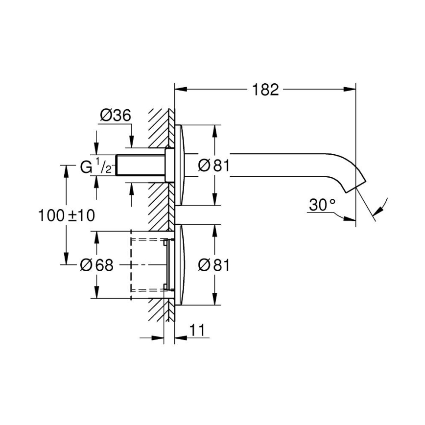 GROHE 36447000 - Infrarood elektronische kraan ESSENCE E 182 mm glanzend chroom