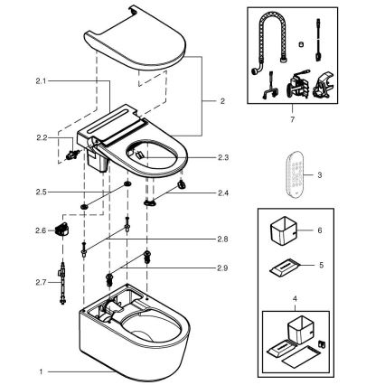 GROHE 36507SH0 - Douche-wc SENSIA 600 × 387 × 403 mm keramiek/wit