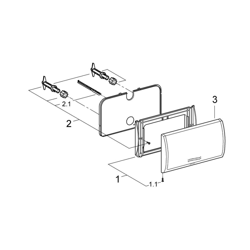 GROHE 37053SH0 - Bedieningsplaat CLASSIC 330 × 190 mm wit