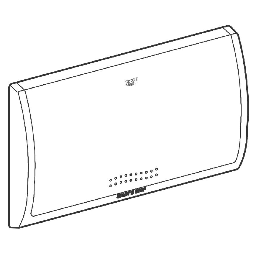 GROHE 37053SH0 - Bedieningsplaat CLASSIC 330 × 190 mm wit