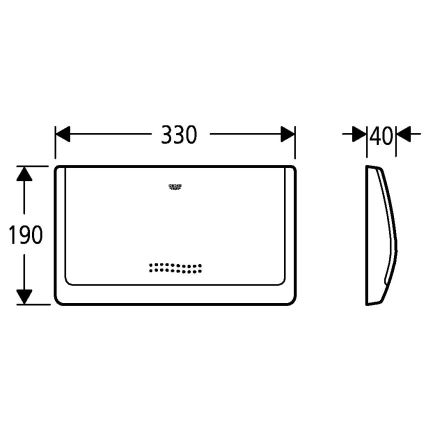 GROHE 37053SH0 - Bedieningsplaat CLASSIC 330 × 190 mm wit