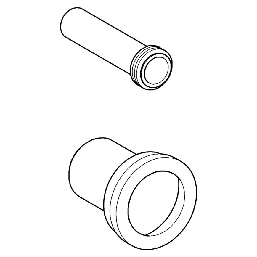GROHE 37311K00 - Aanvoer- en afvoerset voor wc 150 mm zwart