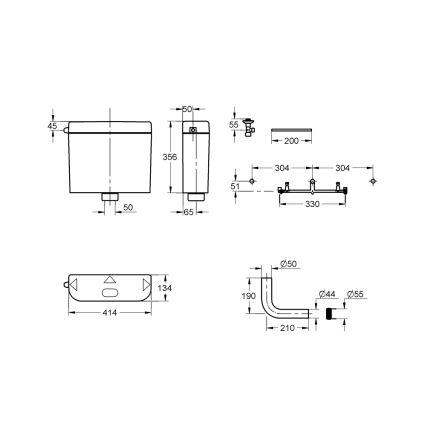 GROHE 37791SH0 - PS spoelreservoir, wit