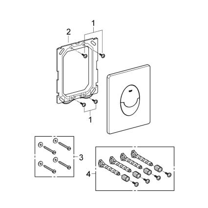 GROHE 38505SH0 - Bedieningsplaat SKATE AIR 156 × 197 mm wit