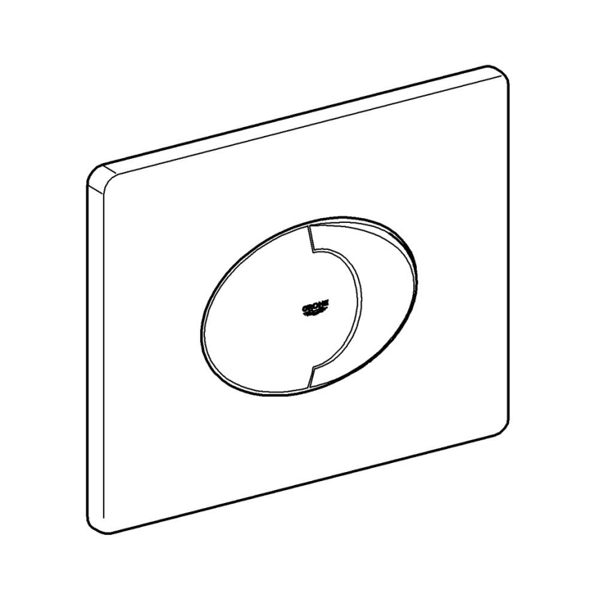 GROHE 38506000 - Spoelknop SKATE AIR 156 × 197 mm glanzend chroom
