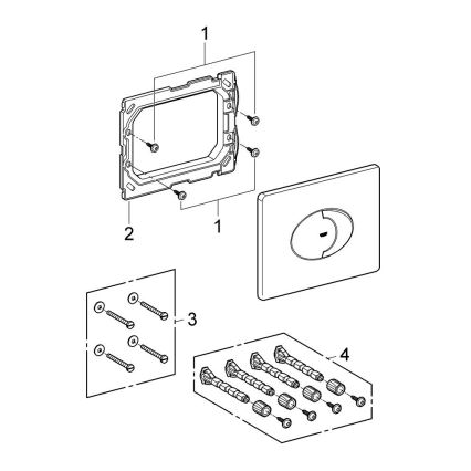 GROHE 38506SH0 - Bedieningsplaat SKATE AIR 156 × 197 mm wit
