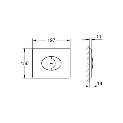 GROHE 38506SH0 - Bedieningsplaat SKATE AIR 156 × 197 mm wit