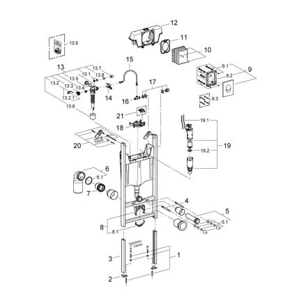 GROHE 3855800M - Muuraansluiting RAPID SL 130-230 mm glanzend chroom