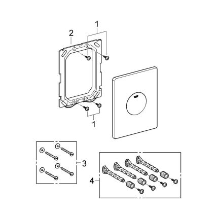 GROHE 38573SH0 - SKATE spoelknop 156 × 197 mm, wit