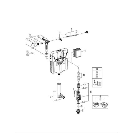 GROHE 38661000 - Toiletspoelreservoir GD 2