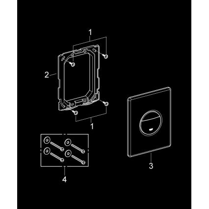 GROHE 38765000 - Bedieningsplaat NOVA COSMOPOLITAN 156 × 197 mm chroom