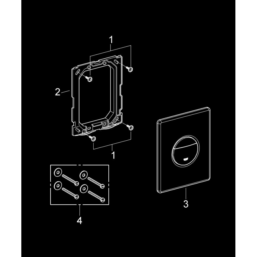 GROHE 38765000 - Bedieningsplaat NOVA COSMOPOLITAN 156 × 197 mm chroom