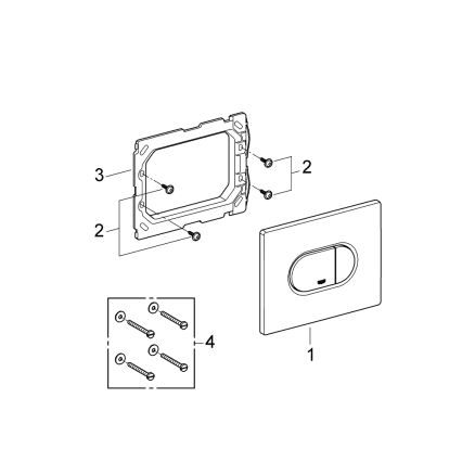 GROHE 38858SH0 - Spoelknop ARENA COSMOPOLITAN 156 × 197 mm wit