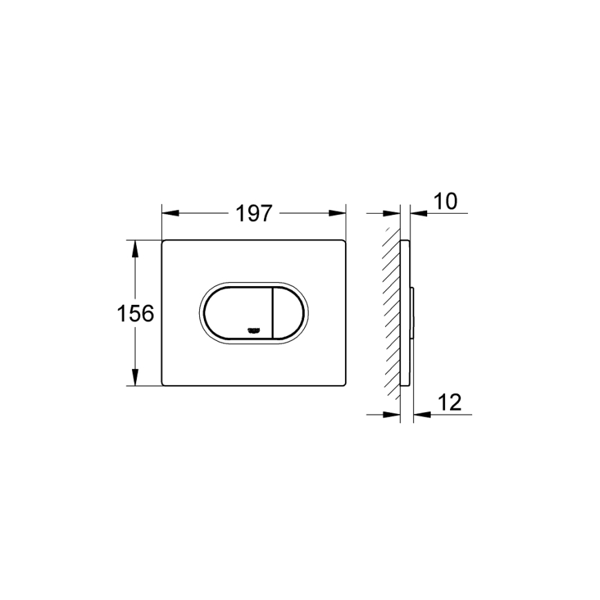 GROHE 38858SH0 - Spoelknop ARENA COSMOPOLITAN 156 × 197 mm wit