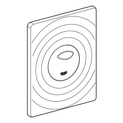GROHE 38861000 - Bedieningsplaat SURF 156 × 197 mm, glanzend chroom