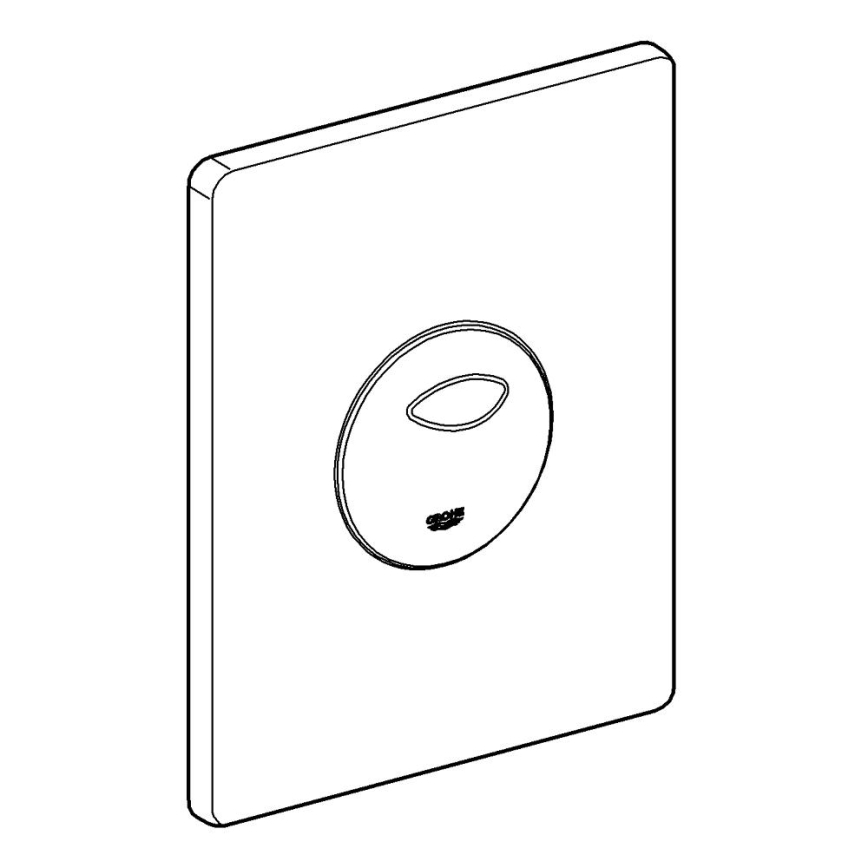 GROHE 38862SH0 - Bedieningsplaat SKATE 156 × 197 mm wit