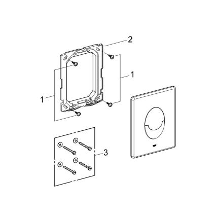 GROHE 38964KF0 - START bedieningsplaat 156 × 197 mm Phantom zwart