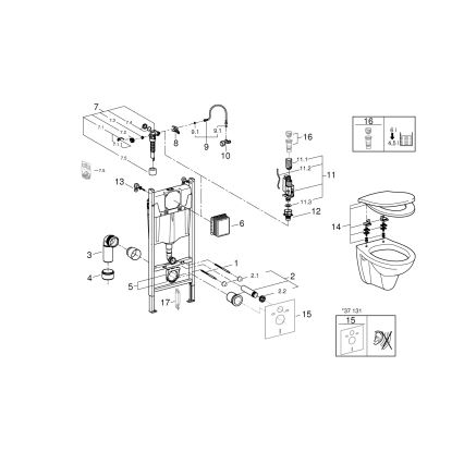 GROHE 39116000 - 4-in-1 set SOLIDO COMPACT 1,13 m duro-wit