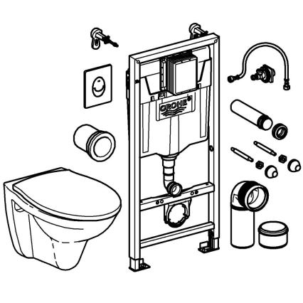 GROHE 39192000 - SOLIDO 4-in-1 set 1,13 m duro-wit