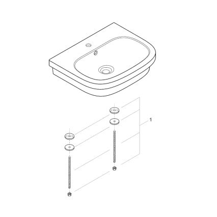 GROHE 39337000 - Opzetwastafel EURO CERAMIC 600 × 480 mm keramiek/wit