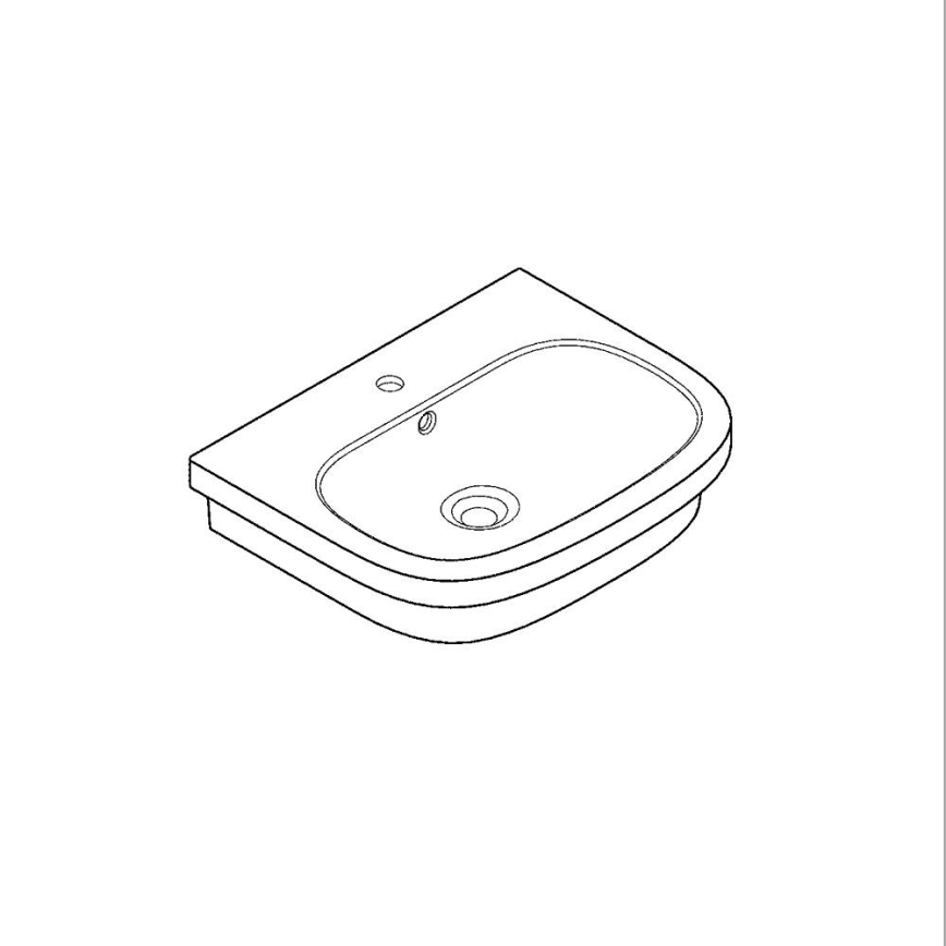 GROHE 39337000 - Opzetwastafel EURO CERAMIC 600 × 480 mm keramiek/wit