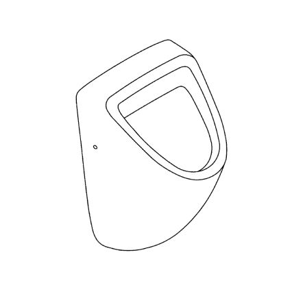 GROHE 39438000 - Urinoir BAU CERAMIC 337 × 355 × 552 mm keramiek/wit