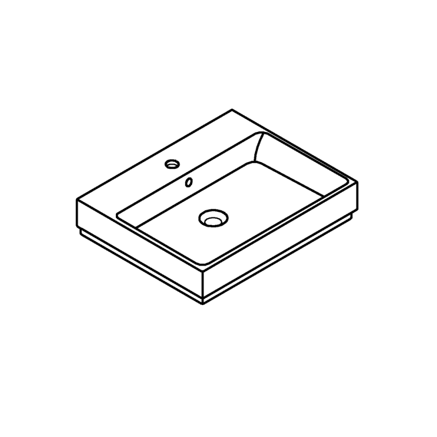 GROHE 3947700H - Wastafel CUBE CERAMIC 600 × 490 mm keramiek/wit
