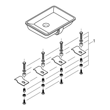 GROHE 3948000H - Wastafel CUBE CERAMIC 492 × 370 mm keramiek/wit