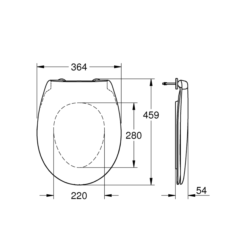 GROHE 39493000 - WC-zitting BAU CERAMIC duro-wit