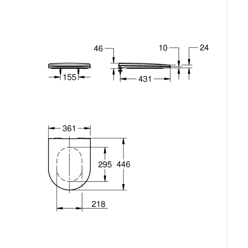 GROHE 39577001 - WC-bril ESSENCE duro-wit