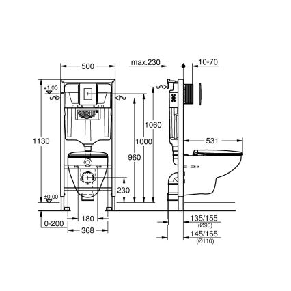 GROHE 39586000 - SOLIDO 5-in-1-set, 1,13 m, keramiek/wit