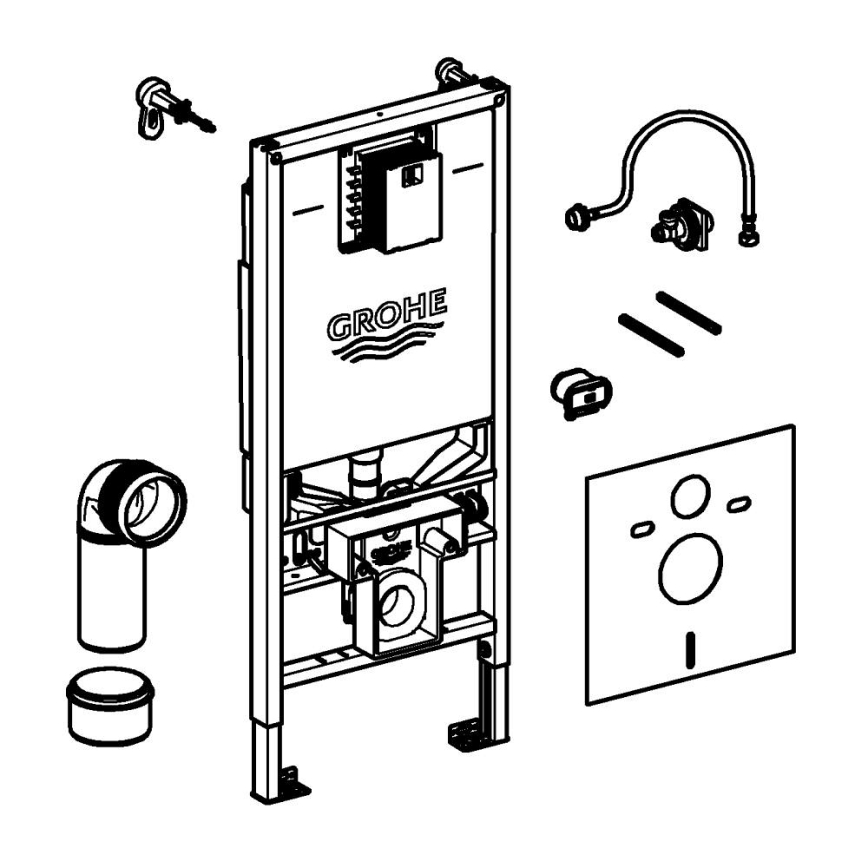 GROHE 39598000 - Inbouwmodule voor wandtoilet RAPID SLX 1,13 m wit