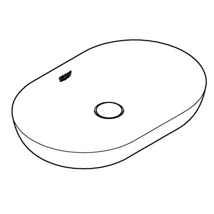 GROHE 3960800H - Opzetwastafel ESSENCE 600 × 400 mm keramiek/wit