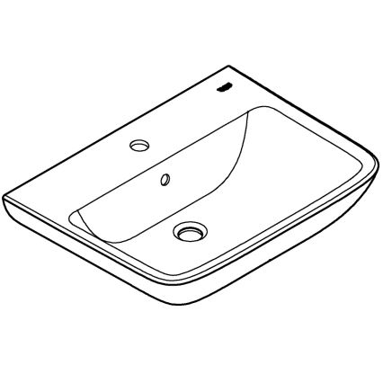 GROHE 39950000 - Wastafel START EDGE 600 × 448 mm, keramiek/wit