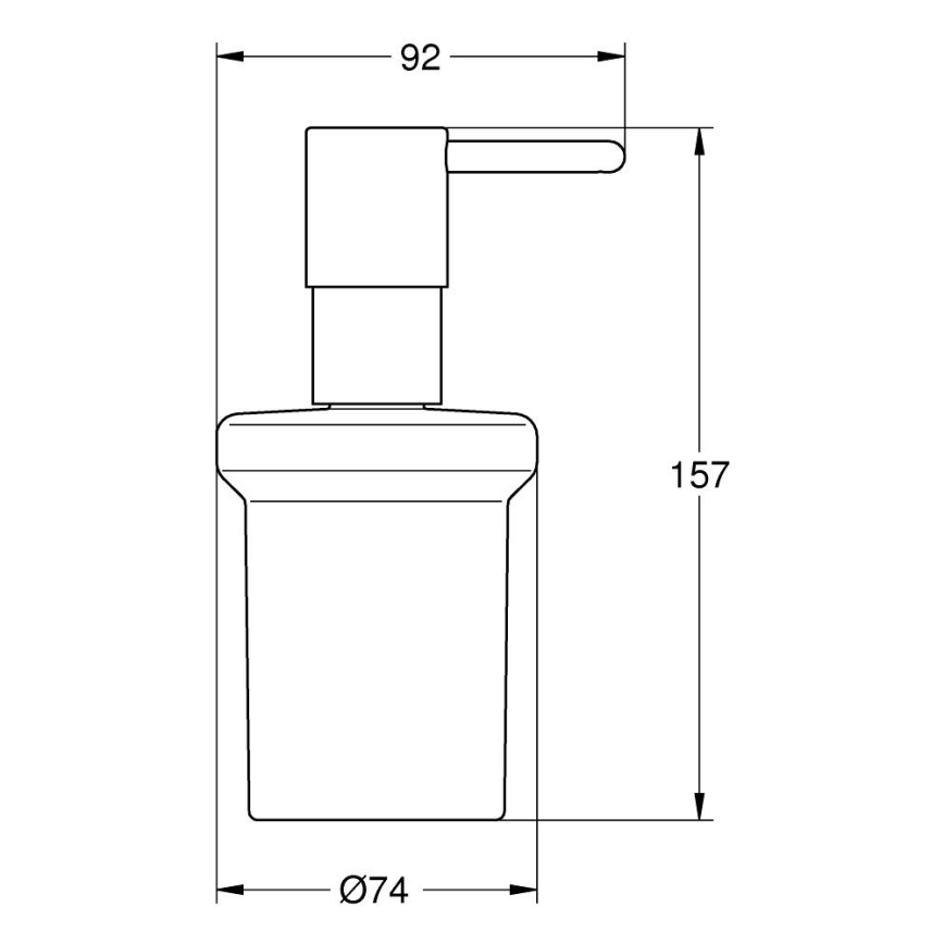 GROHE 40394001 - ESSENTIALS dispenser voor vloeibare zeep 160 ml, glanzend chroom