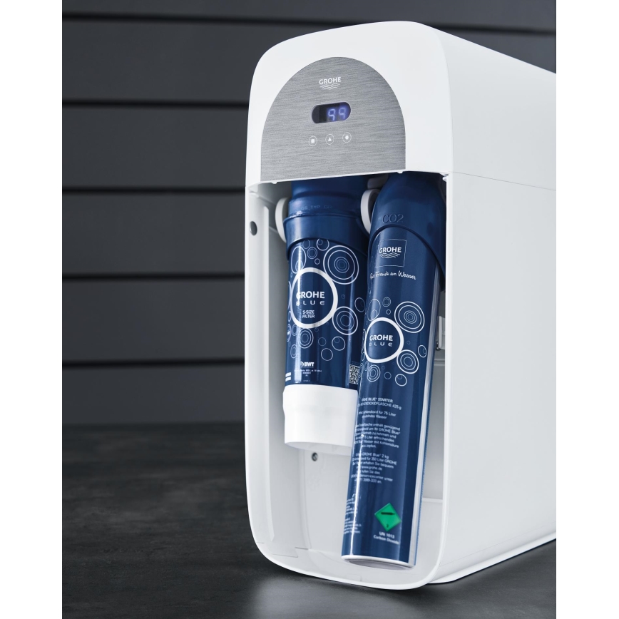 GROHE 40422000 - CO2-fles voor GROHE BLUE 425 g CO2 (4 stuks) roestvrij staal