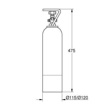 GROHE 40423000 - Startpakket CO2-drukfles GROHE BLUE 2 kg