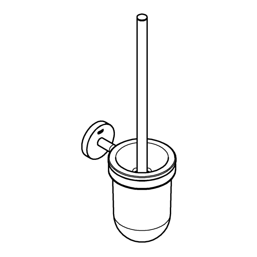 GROHE 40463001 - Toiletreinigingsset BAUCOSMOPOLITAN glanzend chroom