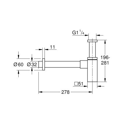 GROHE 40564A00 - Sifon Sifons grafiet