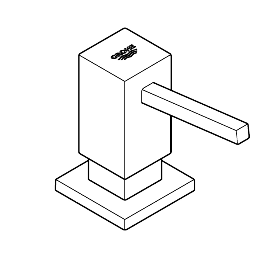 GROHE 40649000 - Zeepdispenser CUBIC 500 ml hoogglans chroom