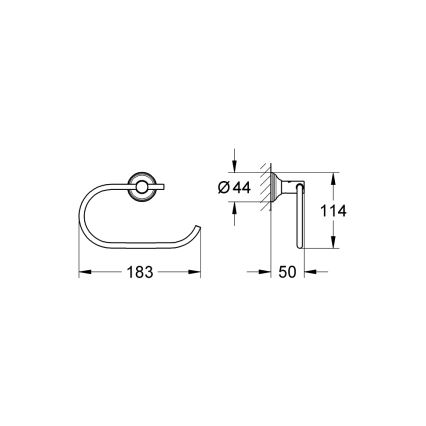 GROHE 40657001 - Toiletrolhouder ESSENTIALS AUTHENTIC glanzend chroom