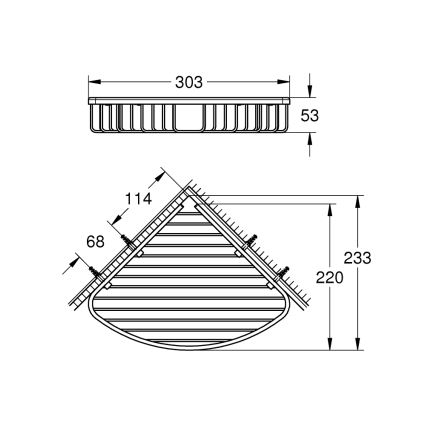 GROHE 40663001 - Draadzeepbakje BAUCOSMOPOLITAN, glanzend chroom