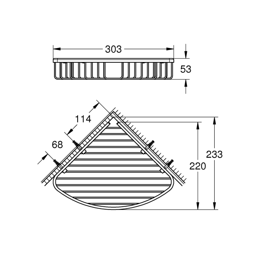 GROHE 40663001 - Draadzeepbakje BAUCOSMOPOLITAN, glanzend chroom