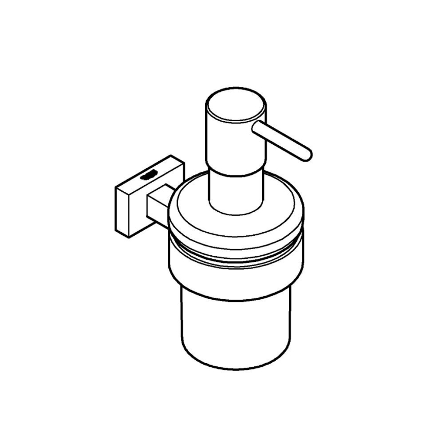 GROHE 40756001 - Dispenser voor vloeibare zeep ESSENTIALS CUBE 160 ml glanzend chroom