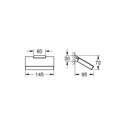 GROHE 40781000 - Toiletrolhouder SELECTION CUBE glanzend chroom