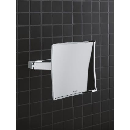 GROHE 40808000 - Make-upspiegel SELECTION CUBE 22,3 × 22,3 cm glanzend chroom